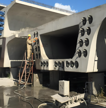 天柱压浆料施工流程及注意事项